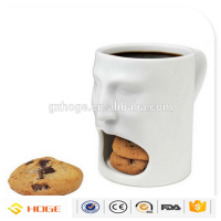 Face Shape Porcelain Cookie Holder Coffee/Milk mug For Kids