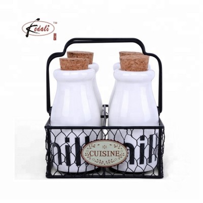 ceramic Milk Drink Bottles with iorn holder