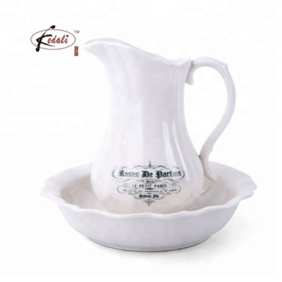 Decal printed ceramic Water Pitcher 2020