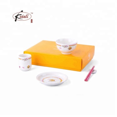 Kedali food safe children white dinner set porcelain with your logo customized