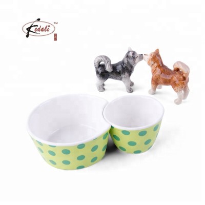 ceramic pet bowl set of 2