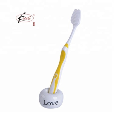 Fancy promotion gift ceramic bathroom accessories toothbrush holder